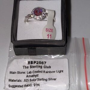 Sterling Silver Ring with Amethyst